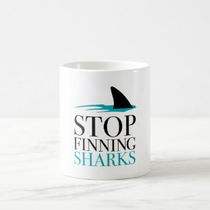 CANECA DE CAFÉ PARAR DE ENCONTRAR TUBARÕES