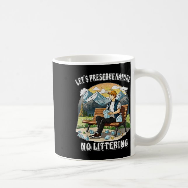 Caneca De Café Parar De Esfolar A Proteção Da Natureza Pro (Direita)