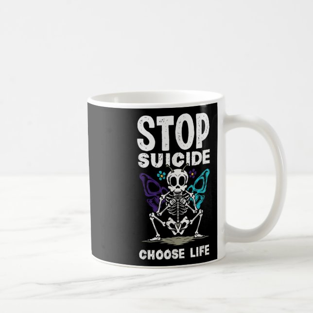 Caneca De Café Parar o suicídio Escolher a Vida do Suicídio (Direita)