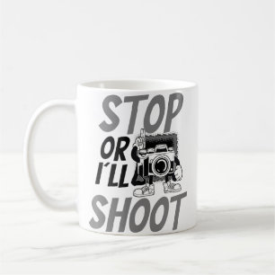 Caneca De Café Parar Ou Eu Vou Atirar Design Fotografia