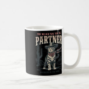 Caneca De Café Parceiro Meowboy Cat Vintage