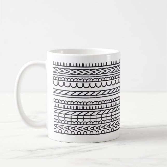 Caneca De Café Parceiro no Crime Mensagem Oculta (Esquerda)