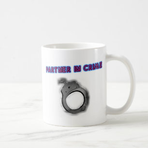 Caneca De Café Parceiro no Crime Pulseira Algemada