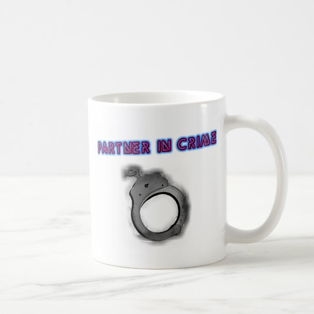 Caneca De Café Parceiro no Crime Pulseira Algemada (Direita)