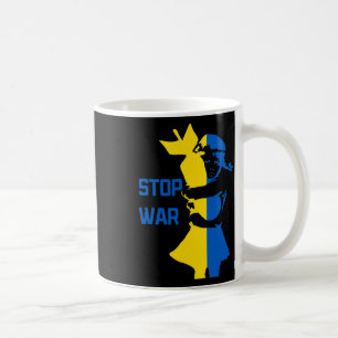 Caneca De Café Pare a Guerra na Ucrânia Pare o Bombardeio da Ucrâ