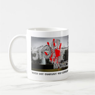 CANECA DE CAFÉ PARE COM A MADNIDADE - VOTE CONTRA REPUBLICANOS CO
