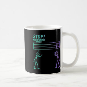 Caneca De Café Pare De Estar Sob Uma Banda De Piada De Professore