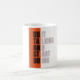 Caneca De Café "Pare de Falar e Comece a Fazer" Citação Motivacio