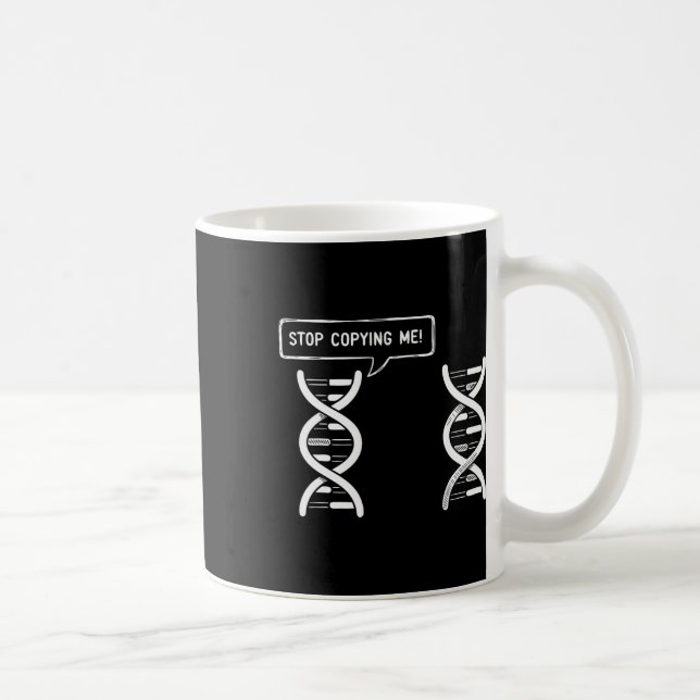 Caneca De Café Pare de Me Copiar Piada de Ciência Divertida Piada (Direita)