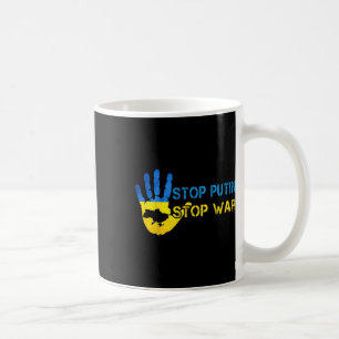 Caneca De Café Pare Putin Pare a Guerra Apoie a Ucrânia Eu Estou