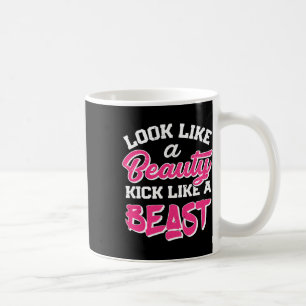 Caneca De Café Pareça Beleza Chute Como Camiseta Feminina de Fera