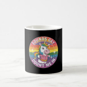 Caneca De Café Parece Gay Me Conta Comigo Arco-Íris Unicórnio LGB