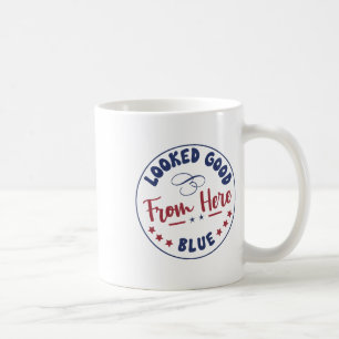 Caneca De Café Parecia Bom Daqui Azul Engraçado Softll Dia de Jog