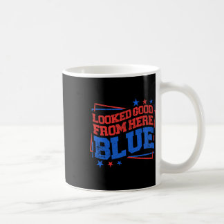 Caneca De Café Parecia Bom Daqui Azul Engraçado Softll Game Day _