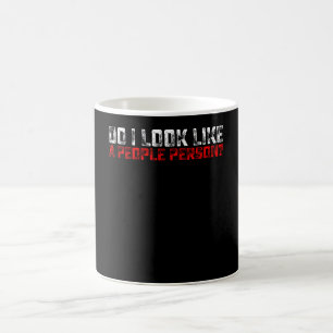 Caneca De Café Pareço uma pessoa que gosta de gente? Introvertido