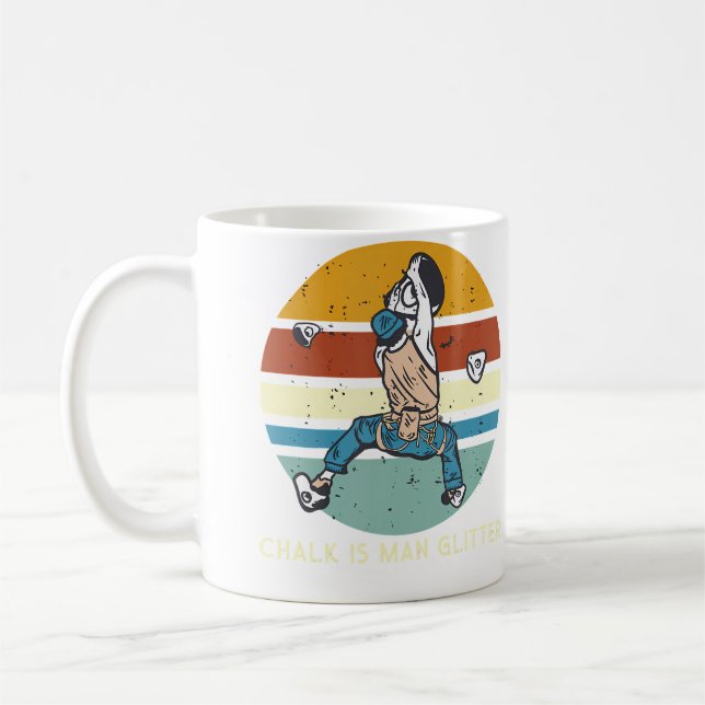 Caneca De Café Parede de Escalada de Chalk Up Bouldering (Esquerda)