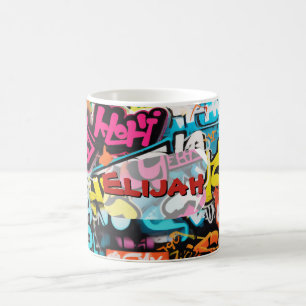 Caneca De Café Parede de Grafite Urbano