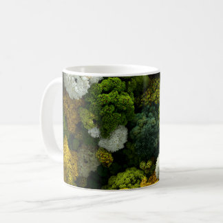 Caneca De Café Parede de musgo, Bordas Florais Vintage – Elegânci