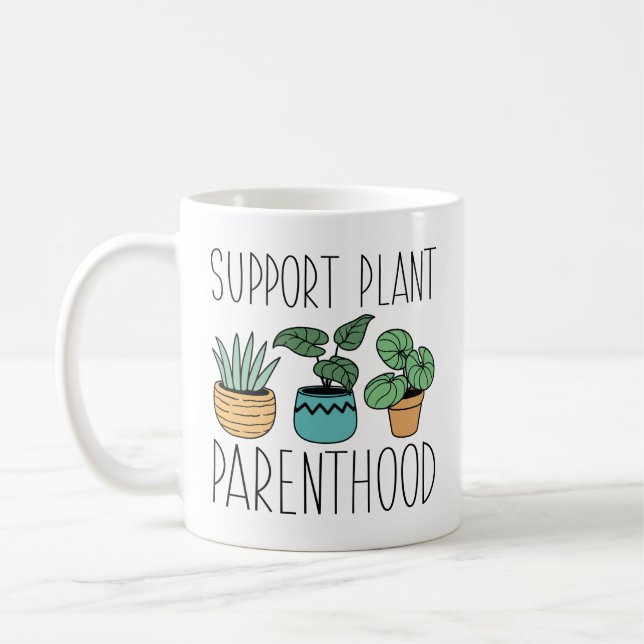 Caneca De Café Parentalidade da Planta de Suporte (Esquerda)