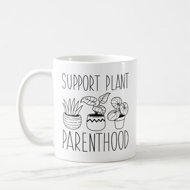 Caneca De Café Parentalidade da Planta de Suporte (Esquerda)