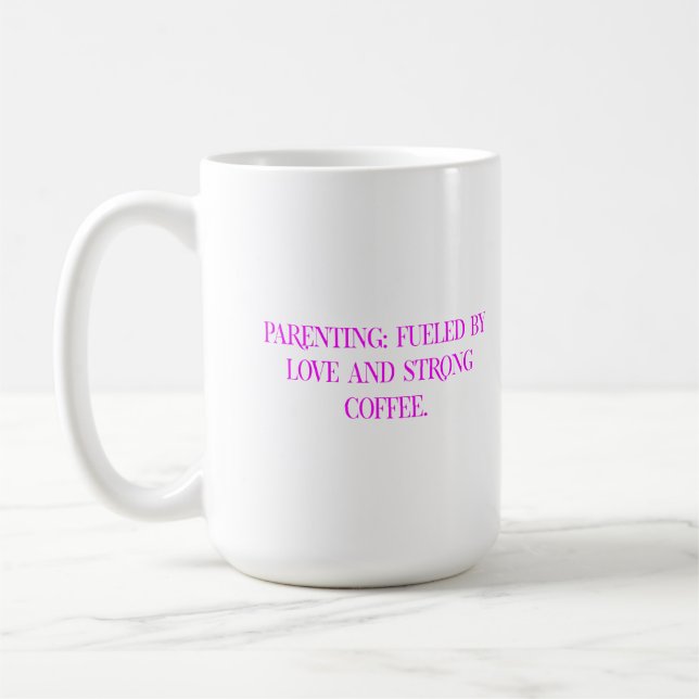 Caneca De Café Parenting Coffee Love Typography (Esquerda)