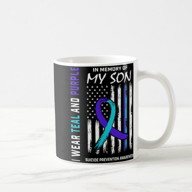 Caneca De Café Parents In Memory Of Son Suicide Awareness Prevent (Direita)