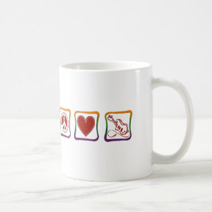 Caneca De Café Pares arco-íris de Guitarras Elétricas de Amor