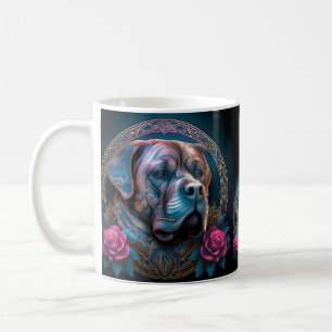Caneca De Café Pares Da Bull Mastiff Através De Um Portal De Temp
