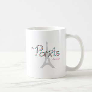 Caneca De Café PARIS Amour com Torre Eiffel