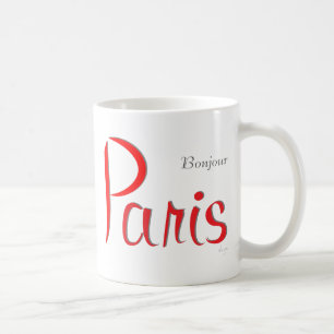 Caneca De Café PARIS Bonjour (Olá)