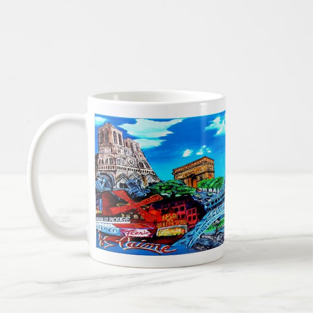 Caneca De Café Paris Chávena www.zazzle.fr/arnodiedrich (Esquerda)