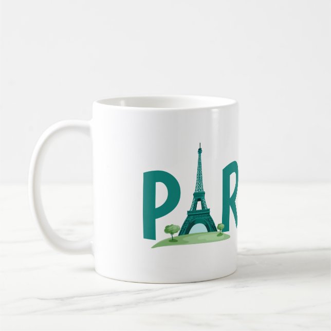 Caneca De Café Paris e é linda torre Eiffel Coffee Mug (Esquerda)