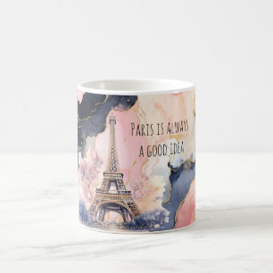 Caneca De Café Paris é Sempre Uma Boa Ideia Torre Eiffel Rosas
