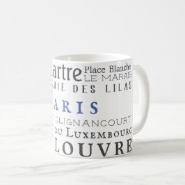 Caneca De Café Paris e seus marcos