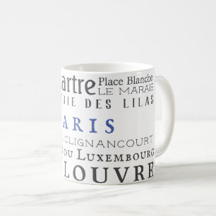 Caneca De Café Paris e seus marcos