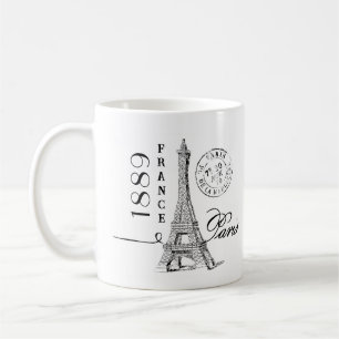Caneca De Café Paris Eiffel Torre Francês Sobre A França Parisien