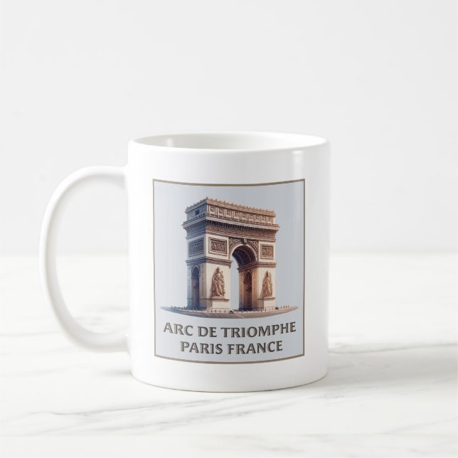 Caneca De Café Paris França Arc de Triomphe (Esquerda)