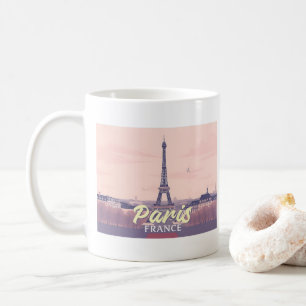 Caneca De Café Paris França Eiffel Tower Pastel Viagem Design
