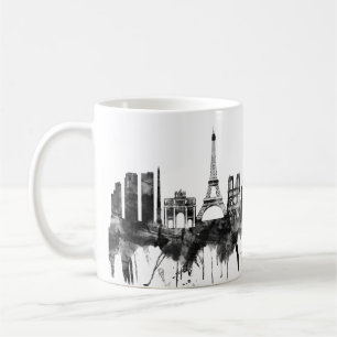 Caneca De Café Paris França Skyline BW