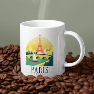 Caneca De Café Paris França Viagens Antigas  