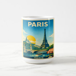 Caneca De Café Paris France Vintage Travel Poster Mug