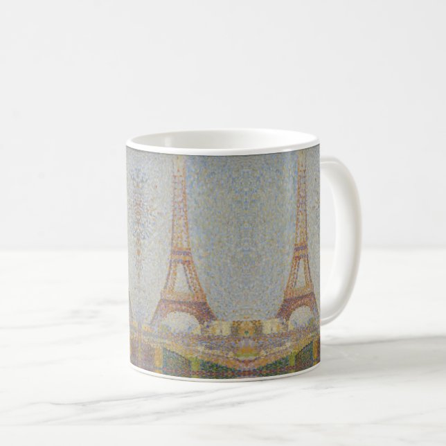 Caneca De Café Paris - La giro Eiffel Georges Seurat - 1889 (Frente Esquerda)