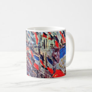 Caneca De Café Paris no Dia Nacional, Claude Monet