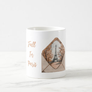 Caneca De Café Paris no Outono Envelope da Torre Eiffel