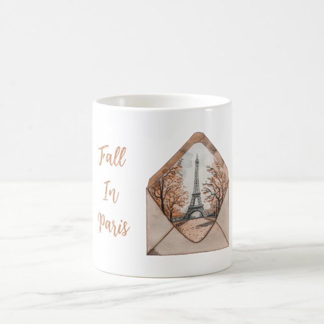 Caneca De Café Paris no Outono Envelope da Torre Eiffel (Centro)
