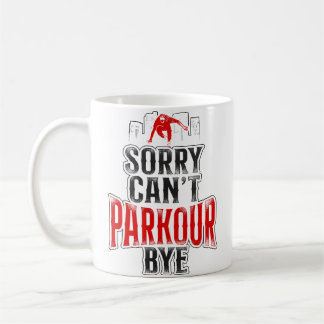Caneca De Café Parkour Corrida Livre Traceur Vintage Desculpe. Nã