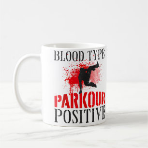 Caneca De Café Parkour Corrida Livre Traceur Vintage Tipo Sanguín