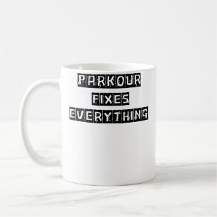 Caneca De Café Parkour Corrige Tudo Mulheres Homens Amam Parkour