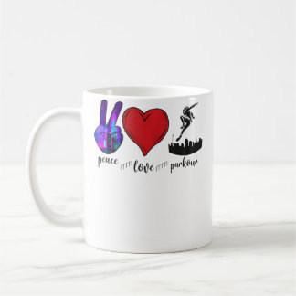 Caneca De Café Parkour Free Running Traceur Girl Vintage Peace Lo