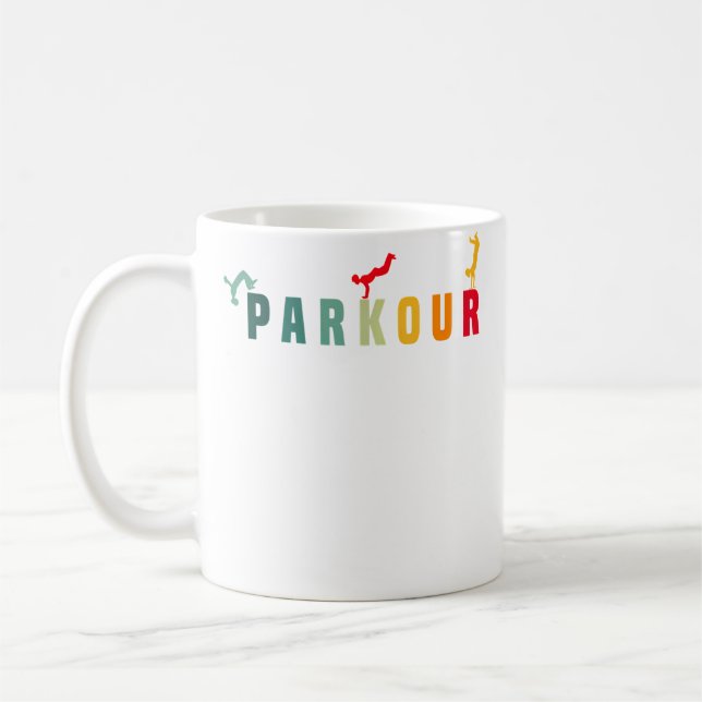 Caneca De Café Parkour Freerunning Sports Parkour Shirt Runner Fu (Esquerda)